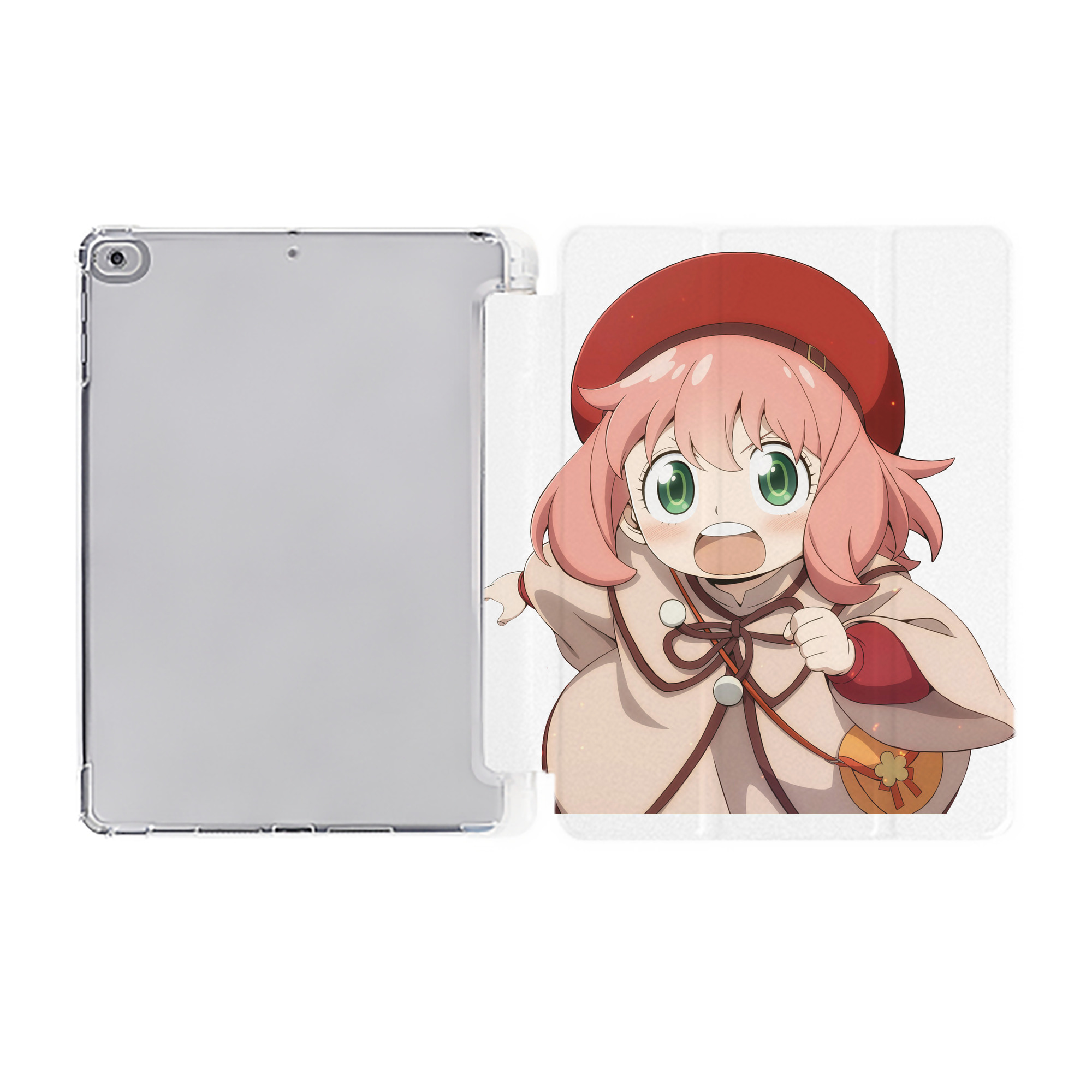 （画像用） SPY×FAMILY间谍家家酒 IPad ケース ペン収納付き 三つ折りスタンド PUレザー×シリコン 対応機種9.5/10.5/10.9インチ